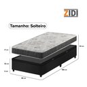 Ver imagem 5 de Cama Box Baú Solteiro Preto + Colchão Espuma D33 Ortopédico Zidi San Francisco 88x188x59cm