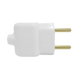Plug Tomada Pino Prensa Cabo 2p Branco 20a 250v - 1