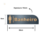 Ver imagem 4 de Placa Sinalização Banheiro Wc Mdf Masculino Feminino Parede - Masculino