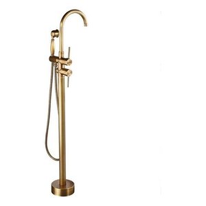 Misturador de Piso Banheira Imersão Bronze Escovado Vintage Bronze Escovado