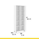 Ver imagem 3 de Estante Organizadora Nicho Multiuso 74 X 185 X 30 Cm 10 Nichos Mdp Branco - Clicklar