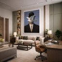 Ver imagem 1 de Quadro Canvas The Museum Of Modern Art 90x60cm Mold Branca