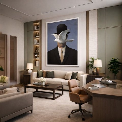Quadro Canvas The Museum Of Modern Art 90x60cm Mold Branca