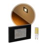 8x Balizador Embutir Caixa 4x2 Preto + LED G9 5W Branco Quente Parede Escada St1314 - 1