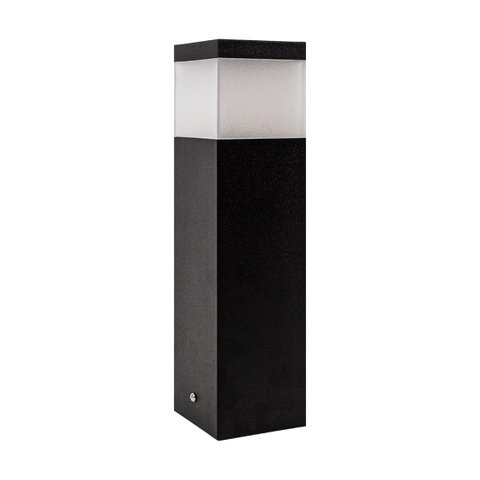 2x Poste Balizador 30cm para Jardim em Alumínio para Lâmpada E27 - Preto St1301
