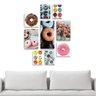 Kit Quadros 9 Placas Decorativas rosquinhas café da mannhã - 1