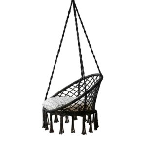 Cadeira Suspensa Rede Balanço Almofada Algodao Casa Varanda Quintal Sacada Teto Decoraçao Confortave