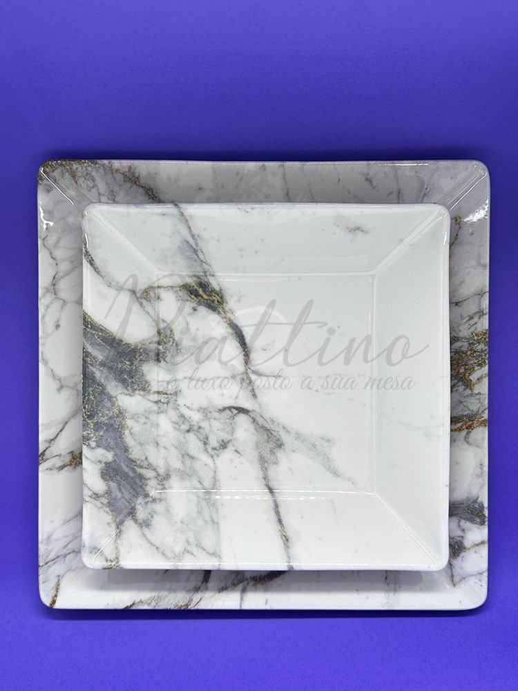 Kit For Table Stone - 1 Prato Mesa / Fundo Piattino - Od