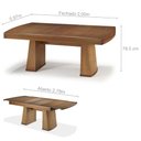 Ver imagem 2 de Mesa de Jantar Extensível Isabela 1,62/2,22m e 2,00/2,78m Mmj-nc Nc-amendoa 2,00m Abre 2,78m