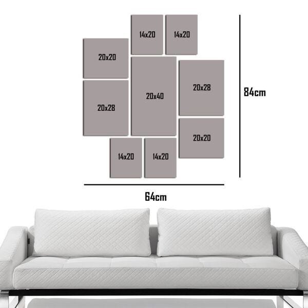 Kit 9 quadros Decorativas Vintage antigo - 3