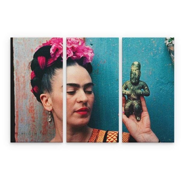 Conjunto Quadro Frida Kahlo em MDF - 6