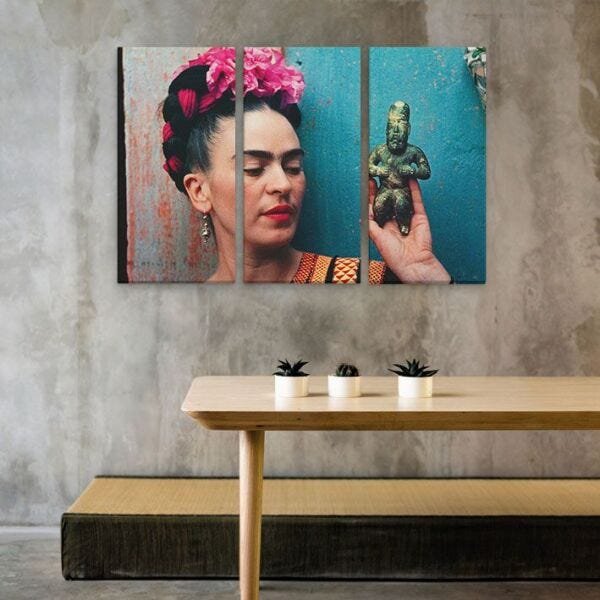 Conjunto Quadro Frida Kahlo em MDF - 2