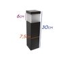 4x Poste Balizador 30cm para Jardim em Alumínio para Lâmpada E27 - Preto St1301 - 2
