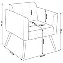 Ver imagem 6 de Conjunto 2 Poltronas e 1 Namoradeira Pés Palito Linho Preto