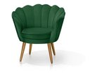 Ver imagem 2 de Kit 02 Poltrona Pétala Pés Palito Suede Verde - Fina Mobília