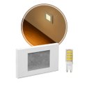 Ver imagem 1 de 9x Balizador Embutir Caixa 4x2 Branco + LED G9 5W Branco Quente Parede Escada St1314