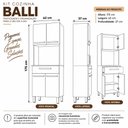 Ver imagem 6 de Kit Cozinha Balli Fiorello Compacto 4 Portas 1 Gaveta e Espaço para Micro-Ondas:Freijo/Grafite