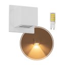 Ver imagem 1 de Arandela Box Cubo Pequena 1 Fachos BRANCO + Led G9 5w St1319