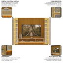 Ver imagem 6 de Estante Ripado para TV até 84" com LED 322cm x 250cm 100% MDF Majestade/Nativ