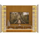 Ver imagem 4 de Estante Ripado para TV até 84" com LED 322cm x 250cm 100% MDF Majestade/Nativ
