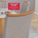 Ver mais imagens de Mesa 0,90 Celebrare com 4 Cadeiras Apogeu Veludo Liso Capuccino Amendoa Clean/off White
