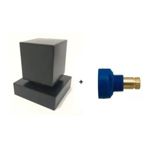 Acabamento para Registro Quadrado 3/4 Metal Preto Fabrimar