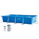 Ver imagem 1 de Piscina Estrutural Retangular 7.127 Litros Com Filtro 220v Intex
