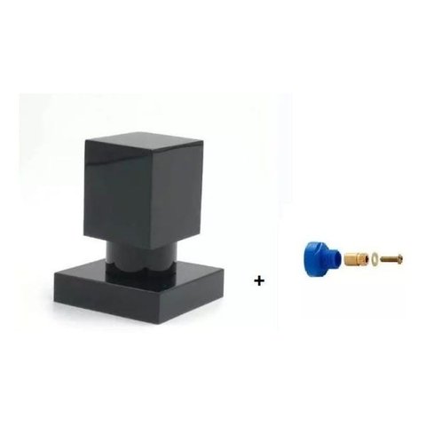 Acabamento para Registro Quadrado 3/4 Metal Preto Docol