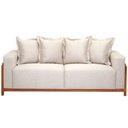 Ver imagem 3 de Sofá 03 Lugares para Sala de Estar 178 Cm Khali B04 Linho Cru Couríssimo Whisky - Lyam Lyam Decor