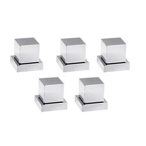 Kit 5 Acabamentos para Registro Quadrado 1/2 - 3/4 Padrão Deca