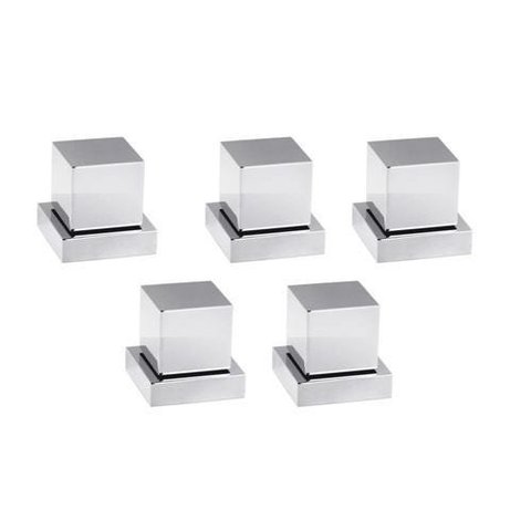 Kit 5 Acabamentos para Registro Quadrado 1/2 - 3/4 Padrão Deca