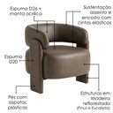 Ver imagem 4 de Poltrona Decorativa Lume Pes Madeira Courino Tcs 729 Moll