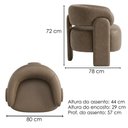 Ver imagem 3 de Poltrona Decorativa Lume Pes Madeira Courino Tcs 729 Moll
