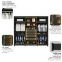 Ver imagem 5 de Guarda-Roupa Casal Valenza 6 Portas 4 Gavetas 100% MDF com LED e Vidro Grafite - Pnr Móveis