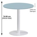 Ver imagem 2 de Mesa Pisa Beta Fratini Disco Redondo Branco Tampo Mdp