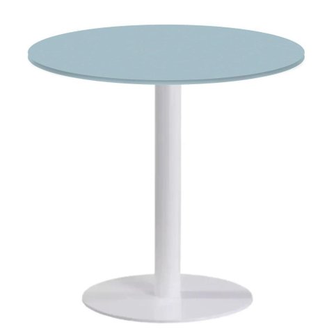 Mesa Pisa Beta Fratini Disco Redondo Branco Tampo Mdp