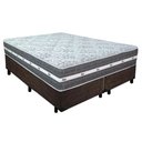 Ver imagem 1 de Cama Box Casal Bipartido Suede + Colchão Anjos Black Graphite Molas Ensacadas 138x188x64cm Marrom