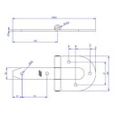 Ver imagem 3 de Dobradiça Porteira Ferradura 5" Zincada Ref. 26005 - Loth