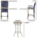 Ver imagem 2 de Mesa Bistrô e 4 Banquetas Roma Fendi Corda Estofado 6 Trama Azul