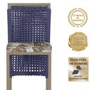 Ver imagem 3 de Mesa Bistrô e 4 Banquetas Roma Fendi Corda Estofado 6 Trama Azul