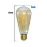 Luminária Arandela Moderna Trace Abajur Parede Soquete E27 + Lâmpada Filamento LED St64 St1344 - 4