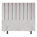 Ver imagem 1 de Cabeceira Estofada Cama Box King 195 Cm Esther Linho e Frame Cinza Claro