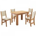 Ver imagem 2 de Mesa de Jantar 4 Lugares Ariana Mel/Nude - Viero Móveis
