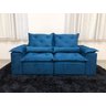 Sofá 3 e 4 Lugares Retrátil e Reclinável 2,30 Metros Alpoim Estofados Azul 206 Athenas - 10