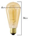 Ver imagem 4 de Luminária Arandela Moderna Trace Abajur Parede Soquete E27 + Lâmpada Filamento de Carbono St64