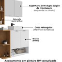 Ver imagem 5 de Gabinete Espelheira e Cuba Branca 70 Cm Ibiza Branco Naturalle Bechara