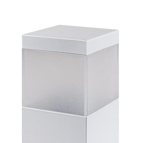 2x Poste Balizador 30cm para Jardim em Alumínio para Lâmpada E27 - Branco St1301