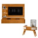 Ver imagem 1 de Estante Home Theater Suspenso Atena com Aparador Estoril Cinamomo Off White – Madetec