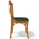 Ver imagem 4 de Kit 06 Cadeiras para Sala de Jantar e Estar Living Estofada Ávila L02 Couríssimo Verde Musgo -