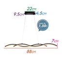 Ver imagem 2 de Lustre Pendente Twine Led Integrado 15w Quality Moderno Curvas Ondas St1348